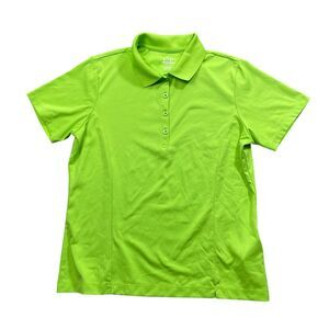 EP‎ Pro Tour Tech Medium Lime Green Polo Short Sleeve 100% Polyester